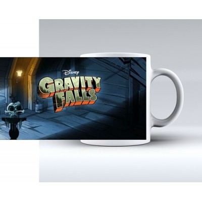 Бяла керамична чаша GRAVITY FALLS 